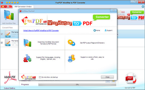 WordStar转换到PDF转换器截图