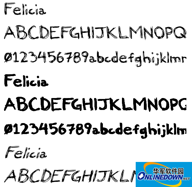Felicia手写英文字体截图