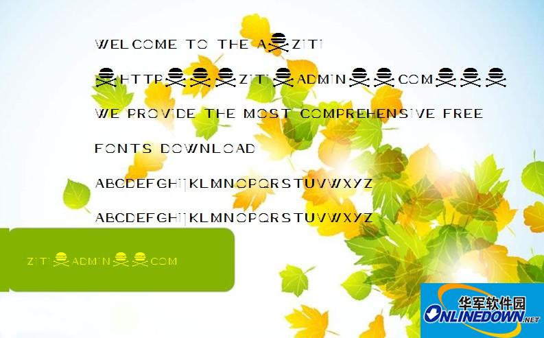 骷髅英文字体AcneDemo截图