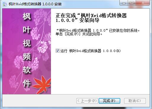 枫叶Xvid格式转换器截图