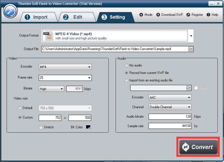 ThunderSoft Flash to Video Converter截图