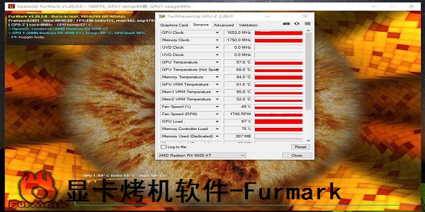 显卡烤机软件Furmark截图