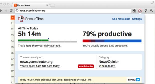 RescueTime截图