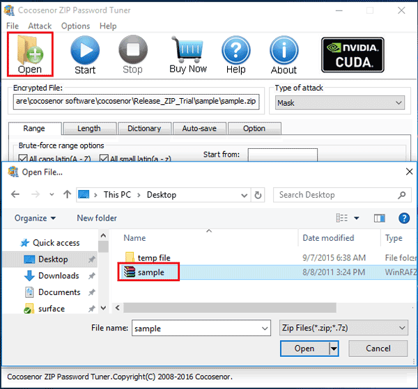 Cocosenor ZIP Password Tuner截图