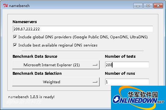 DNS查寻工具(Namebench)截图