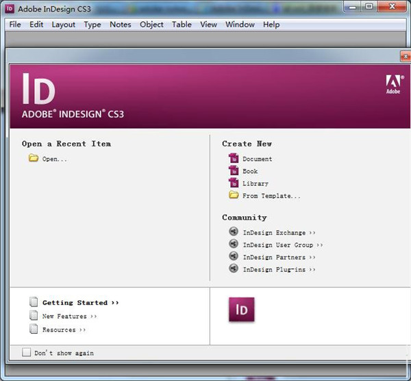 Adobe InDesign CS3截图