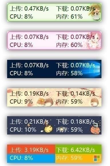 TrafficMonitor(电脑网速监控悬浮窗)截图
