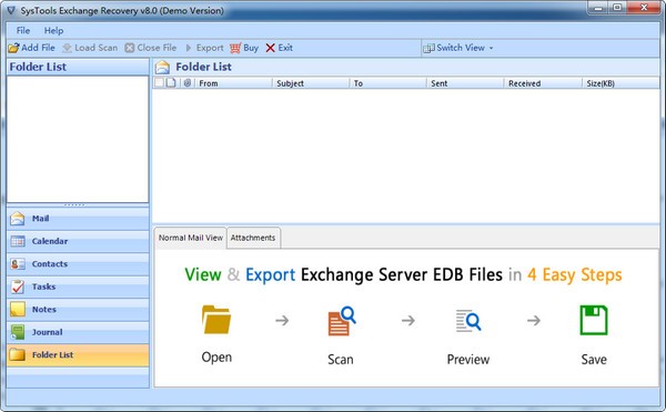 SysTools Exchange Recovery截图