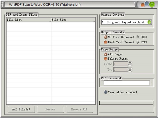 VeryPDF Scan to Word OCR Converter截图