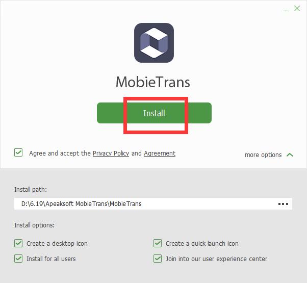 Apeaksoft MobieTrans截图
