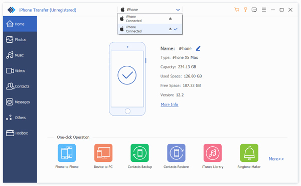 Apeaksoft iPhone Transfer截图