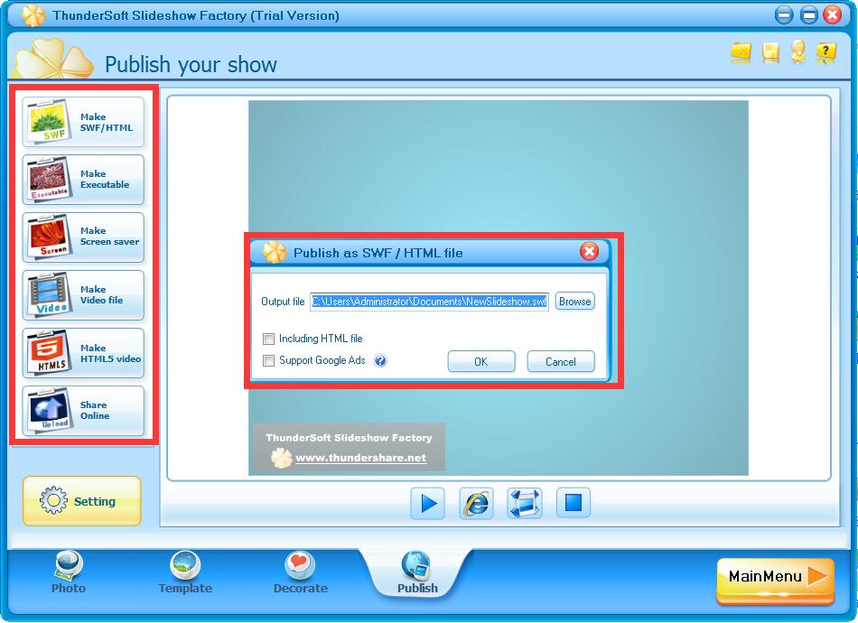 ThunderSoft Slideshow Factory截图