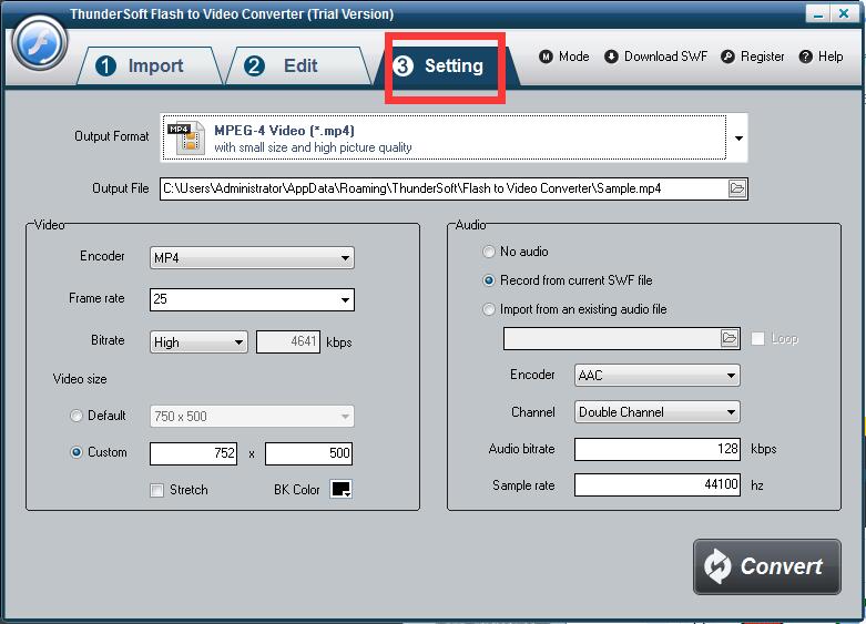 ThunderSoft Flash to Video Converter截图