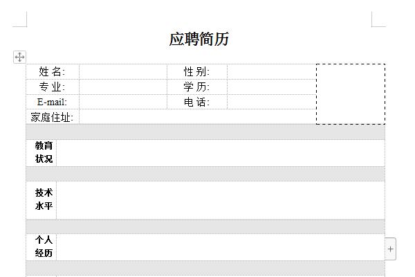 智联简历模板截图