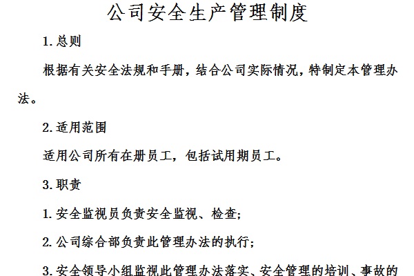 公司安全生产管理制度截图