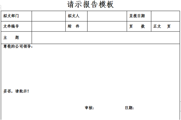 请示报告范文截图