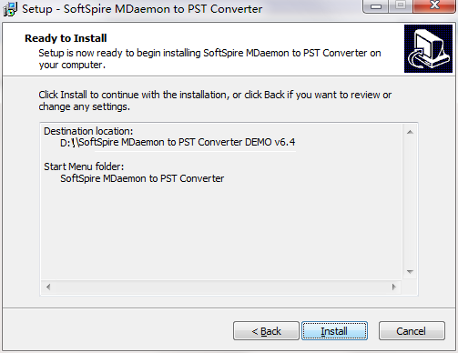 SoftSpire MDaemon to PST Converter截图