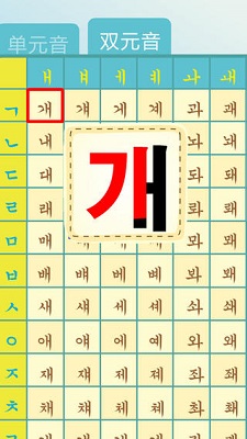韩语发音表截图