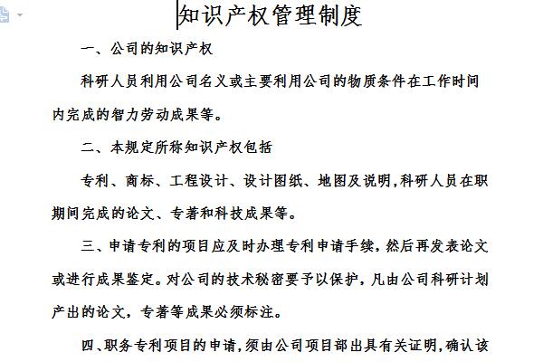 知识产权管理制度截图