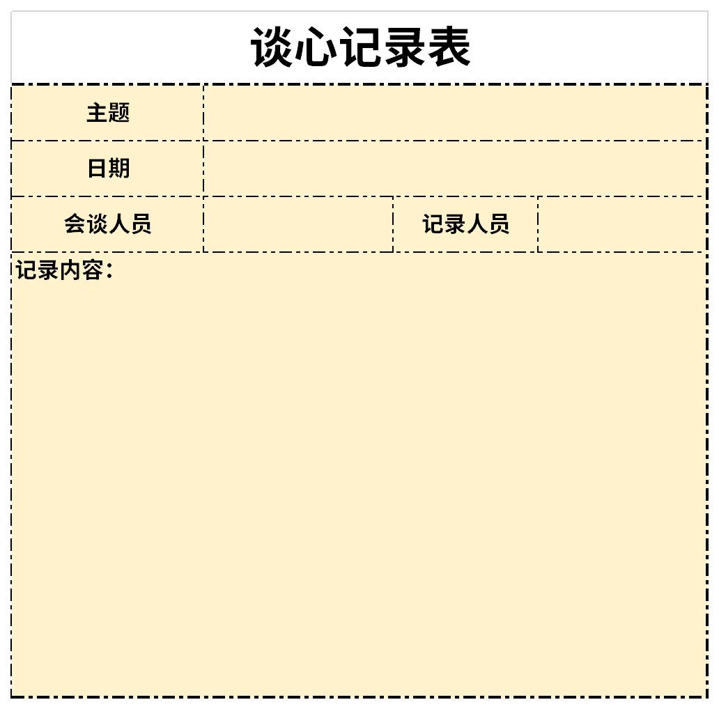 谈心记录表截图