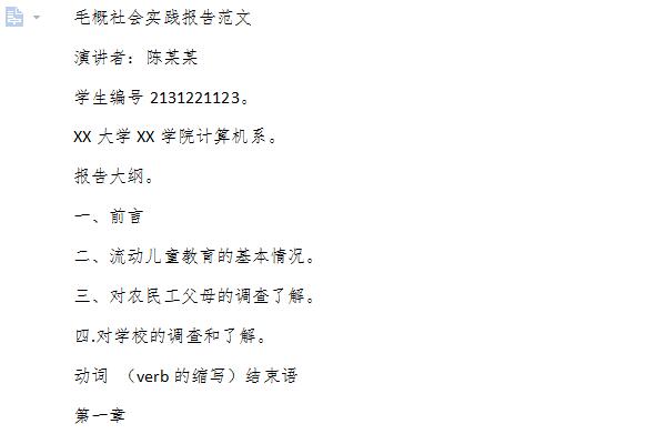 毛概社会实践报告范文截图