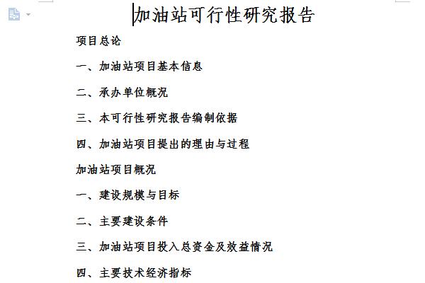 加油站可行性研究报告截图