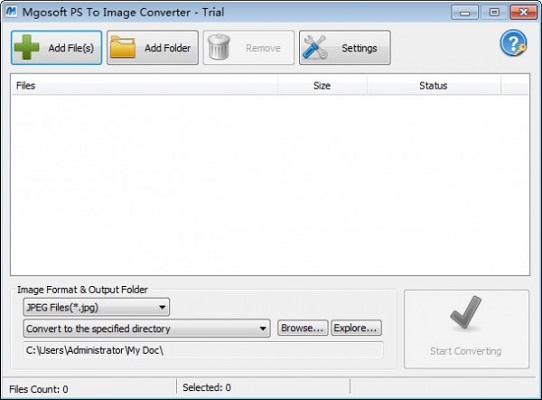 Mgosoft PS To Image Converter截图