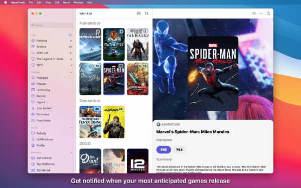 GameTrack Mac截图