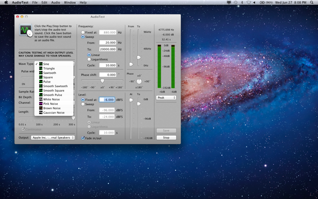 AudioTest Mac截图