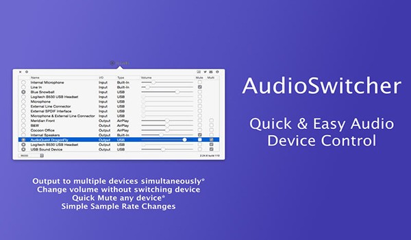 AudioSwitcher Mac截图