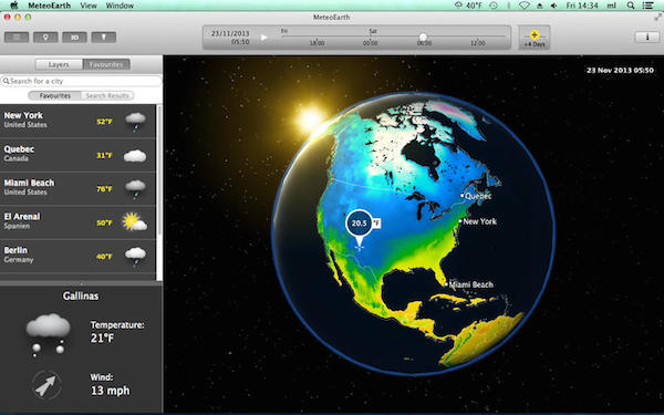 MeteoEarth Mac截图