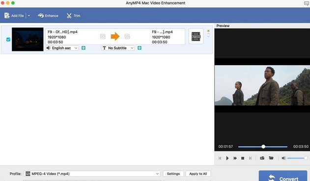 AnyMP4 Video Enhancement Mac截图