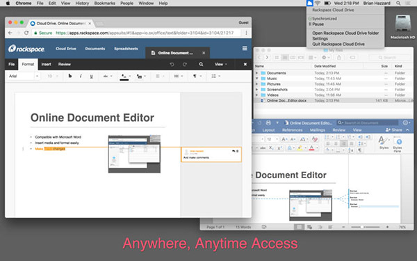 Rackspace云盘Mac截图