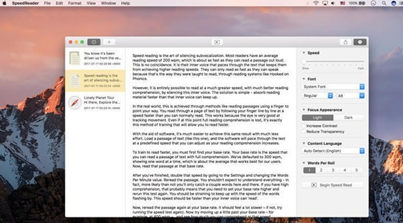 Speed Reader Mac截图