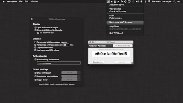 WiFiSpoof mac截图
