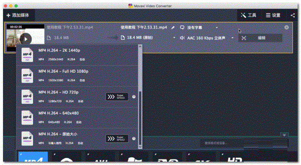 Video Converter Movavi Mac截图