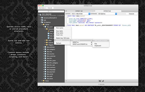 SQLPro for MSSQL Mac截图
