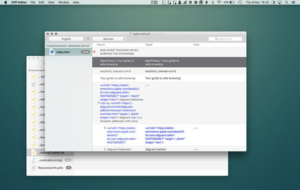 Xliff Editor Mac截图