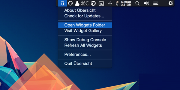 Ubersicht Mac截图