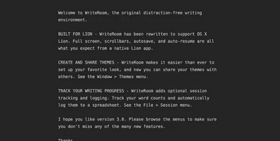 WriteRoom Mac截图