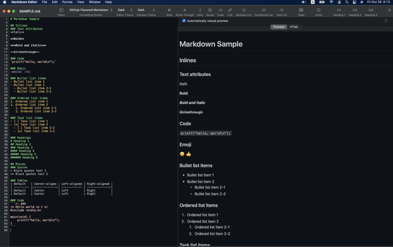 Markdown Editor for mac Markdown Editor for mac截图