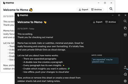 Memo笔记Mac截图