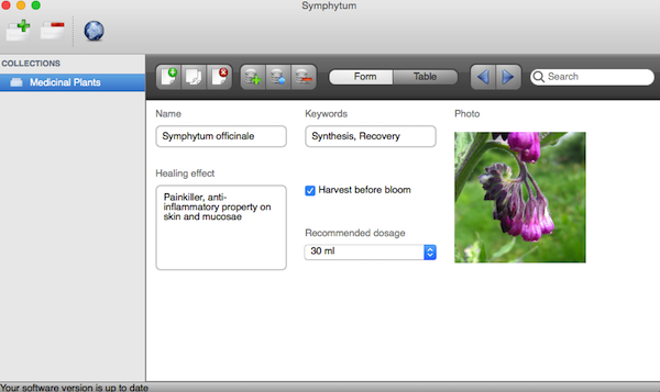 Symphytum Mac截图