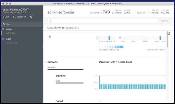 MongoDB Compass Mac截图
