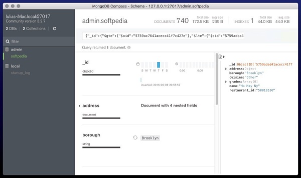 MongoDB Compass Mac截图