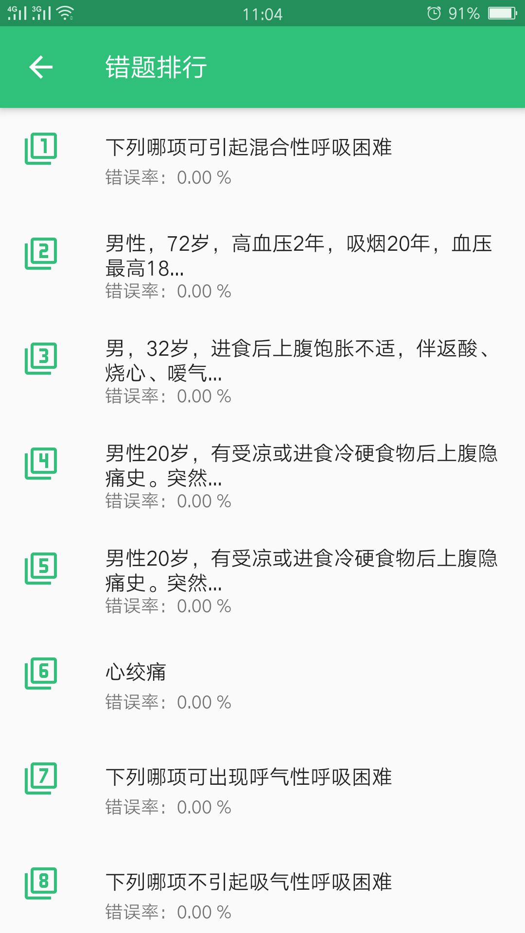 呼吸内科学中级 呼吸内科学中级截图