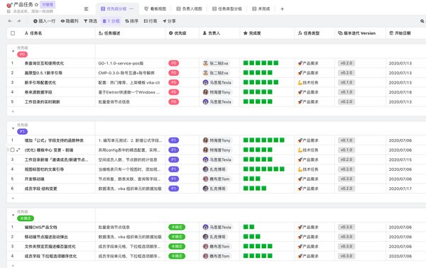 维格表截图