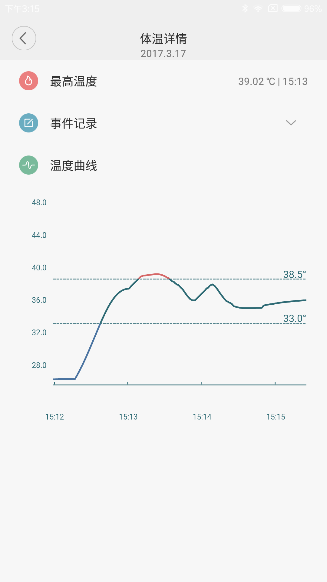 秒秒测智能体温计 秒秒测智能体温计截图