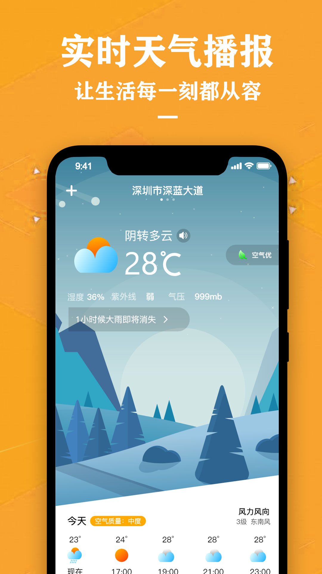 中央天气预报截图