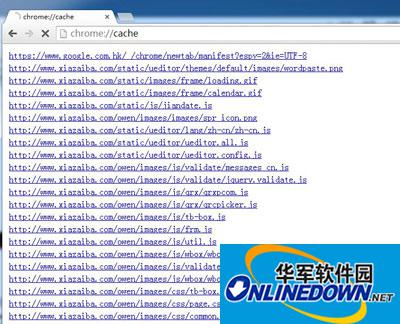 输入输入“chrome://cache”